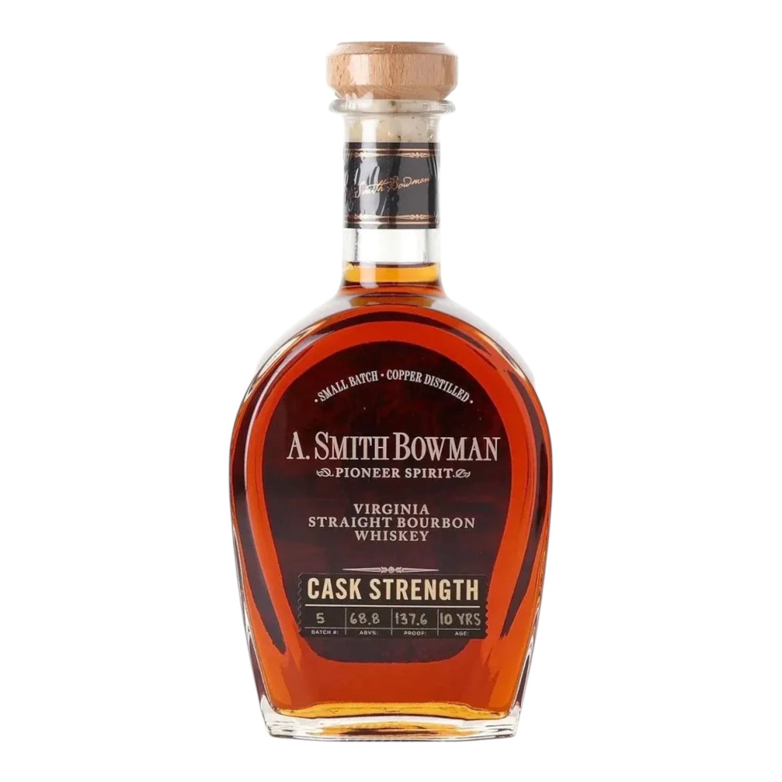IMG_1715.jpg A. Smith Bowman Straight Bourbon Cask Strength 10 Year 137.6 Proof Batch #5 - Image 1