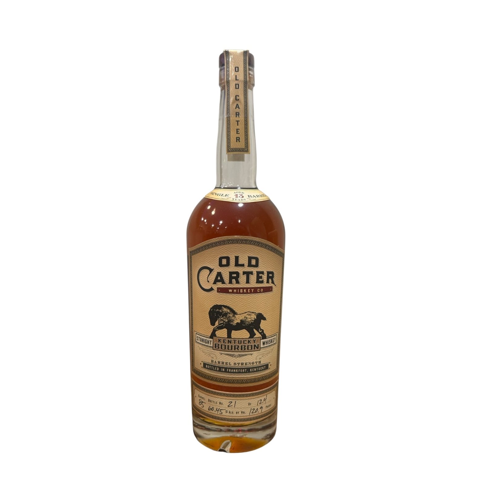 Photoroom_20260902_020840.jpg Old Carter Bourbon Whiskey #85 13 Year Single Barrel 120.9 Proof - Image 1